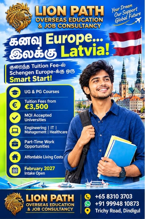 Study in Latvia promotion poster